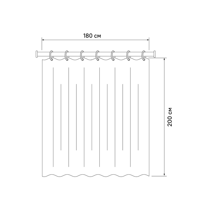 Штора для ванной IDDIS Decor D02P218i11