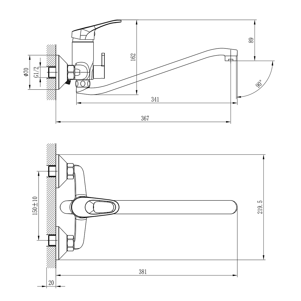 Универсальный смеситель Rossinka B B35-34