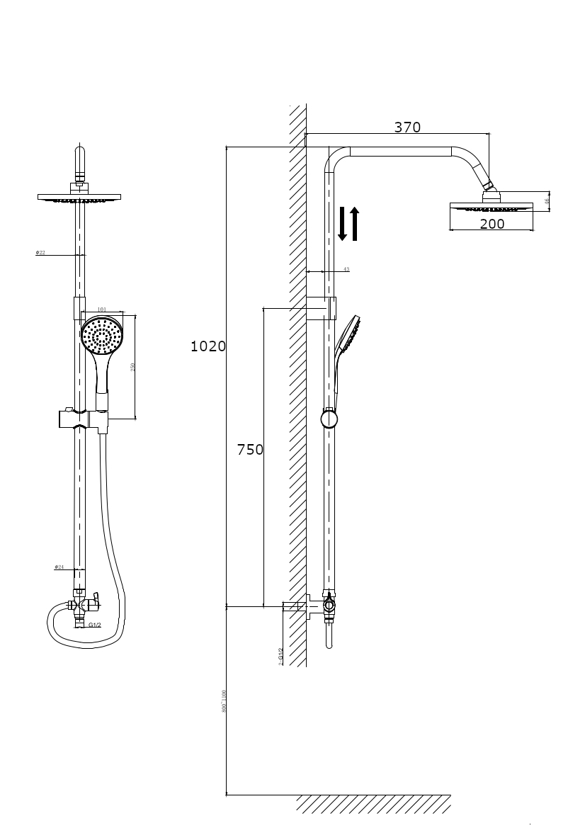 Душевая стойка Rush Bella BL4535-111