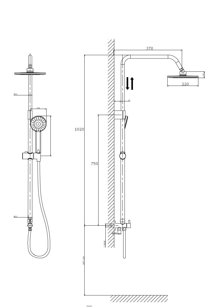 Душевая стойка Rush Bella BL4535-112