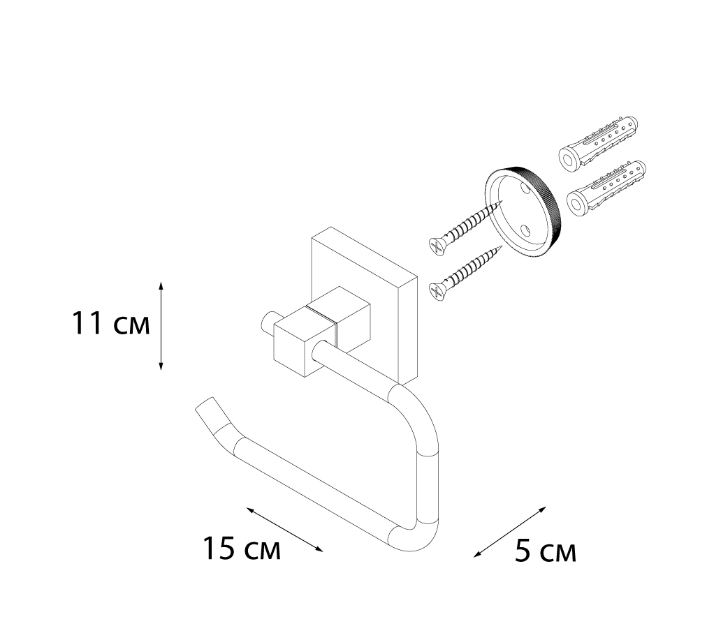 Держатель туалетной бумаги Fixsen Metra FX-11110A