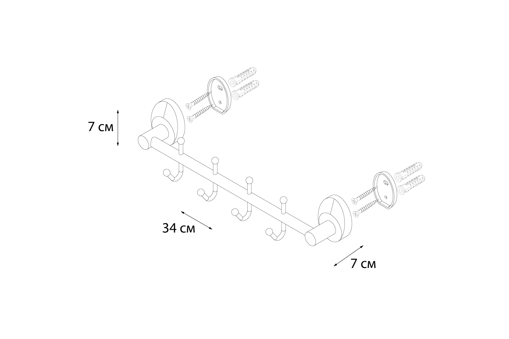 Крючок Fixsen Europa FX-21805-4