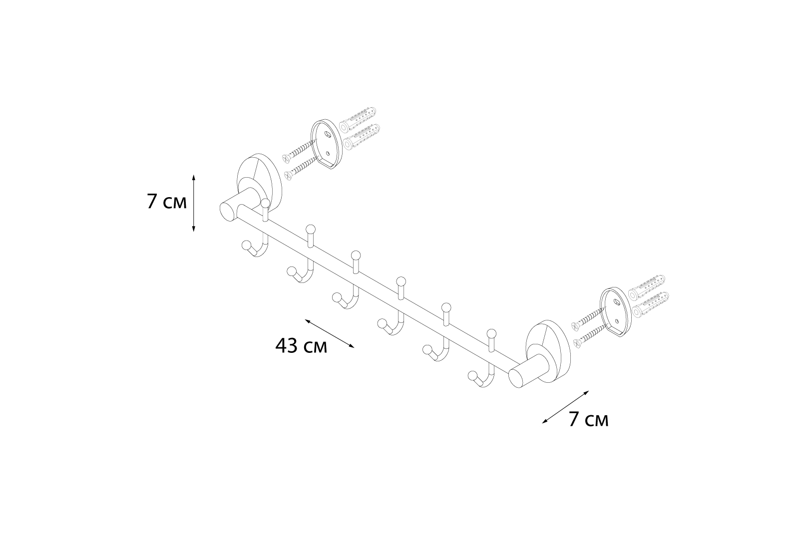 Крючок Fixsen Europa FX-21805-6