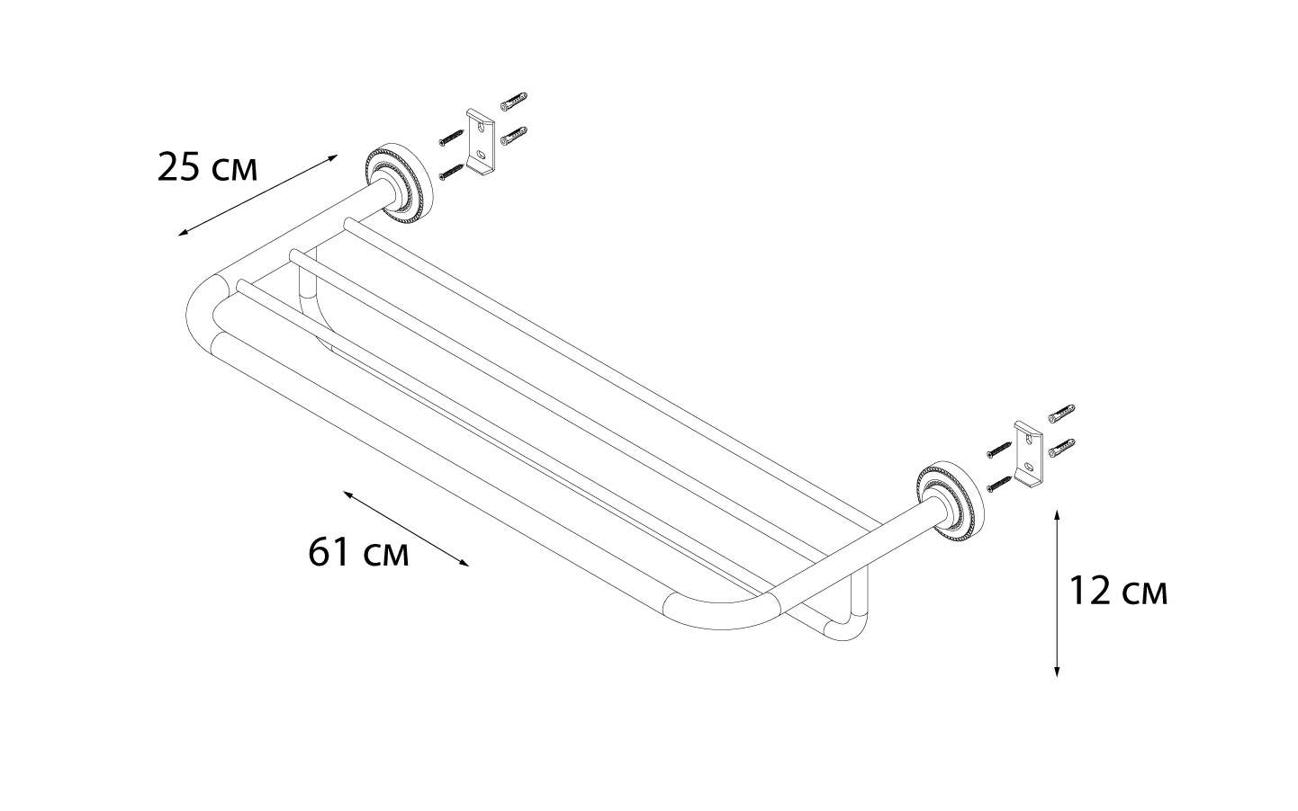 Полка Fixsen Style FX-41115 для полотенец