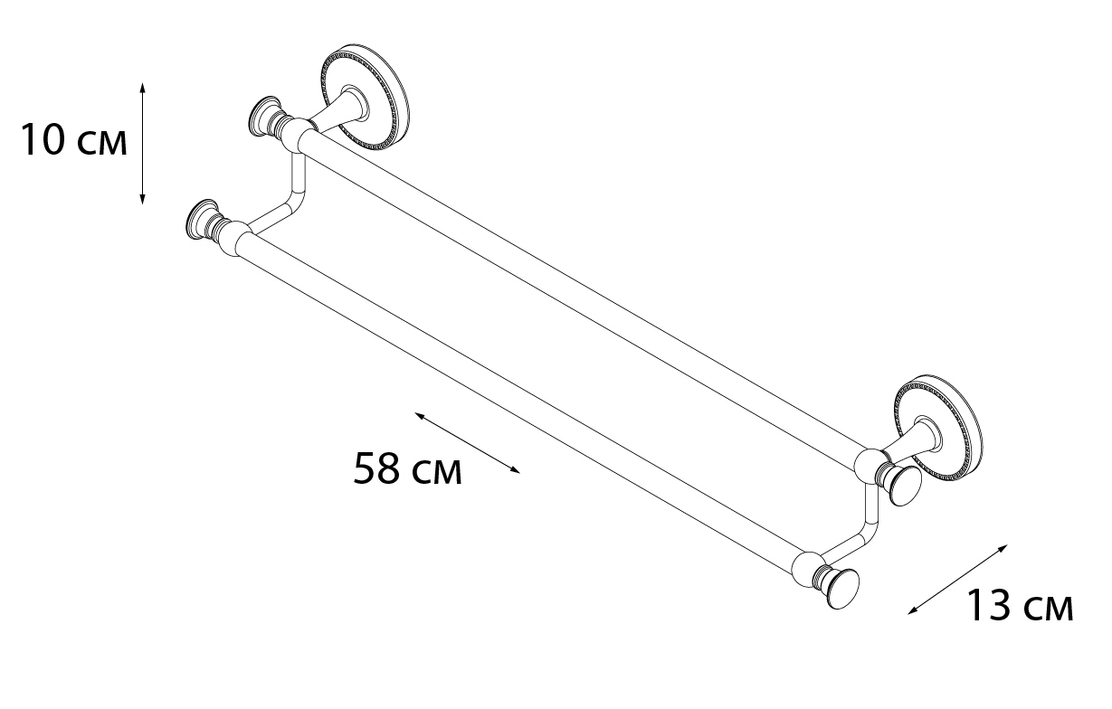 Полотенцедержатель Fixsen Adele FX-55002 двойной