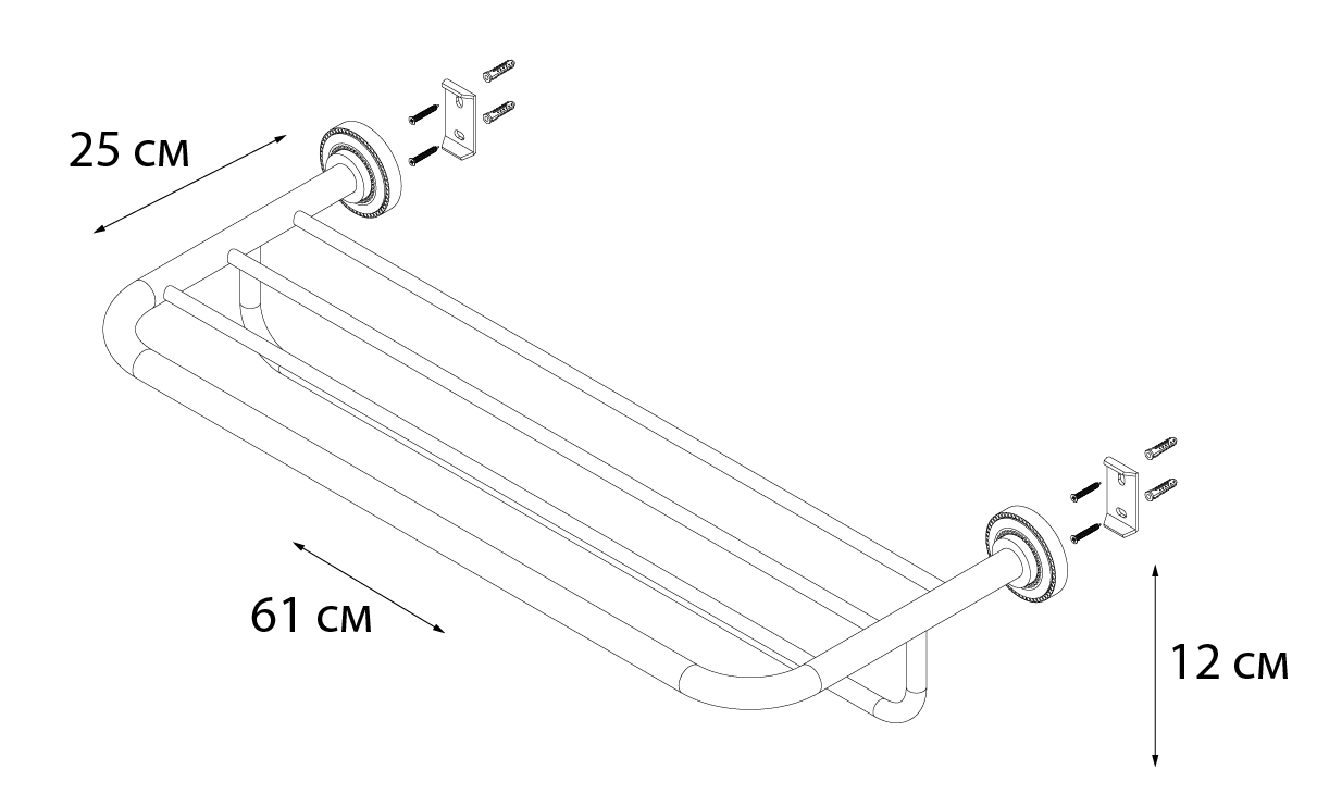 Полка Fixsen Antik FX-61115 для полотенец