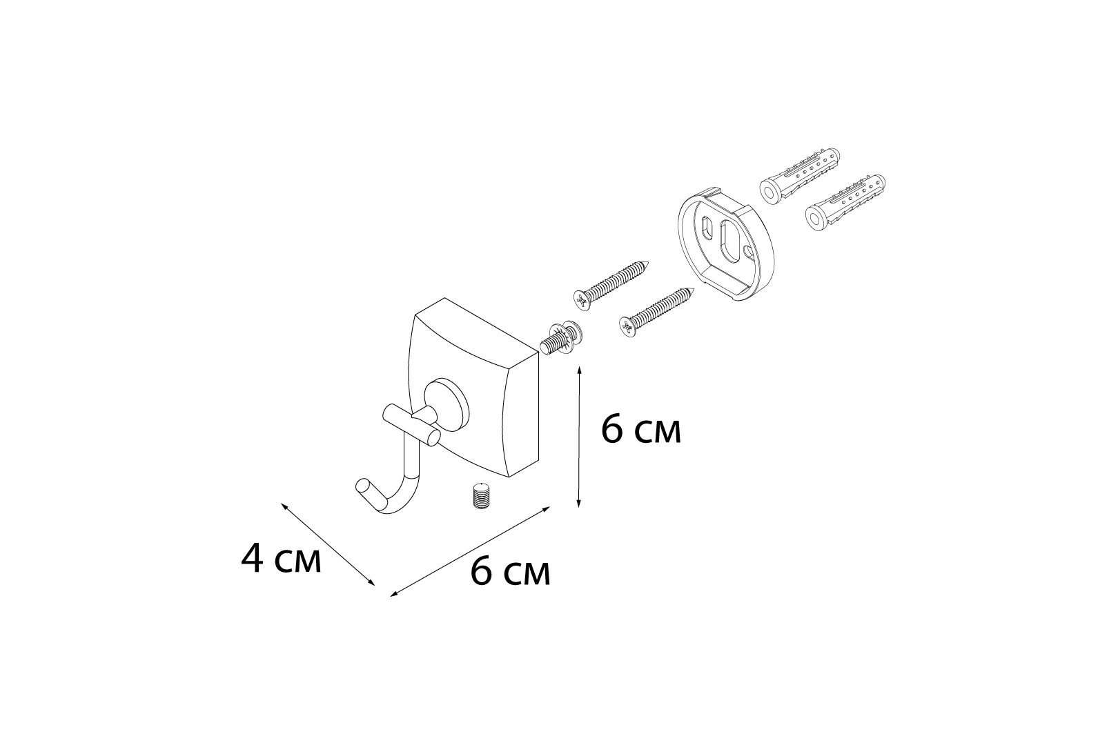 Крючок Fixsen Kvadro FX-61305F