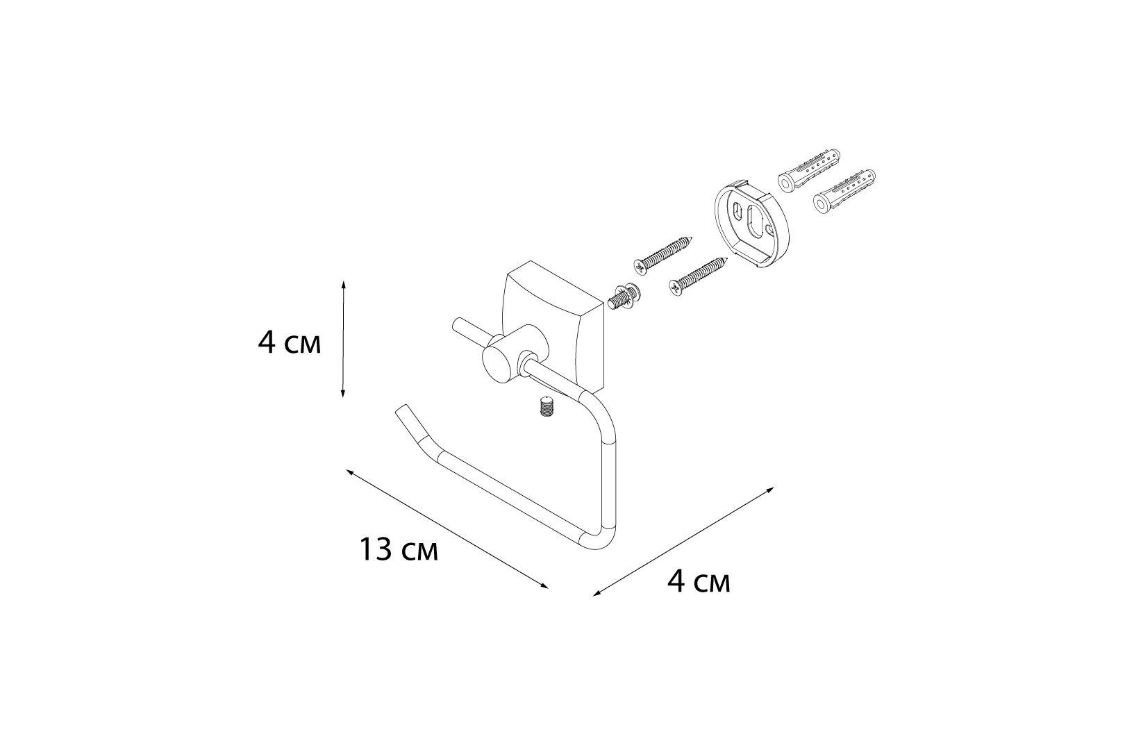 Держатель туалетной бумаги Fixsen Kvadro FX-61310A