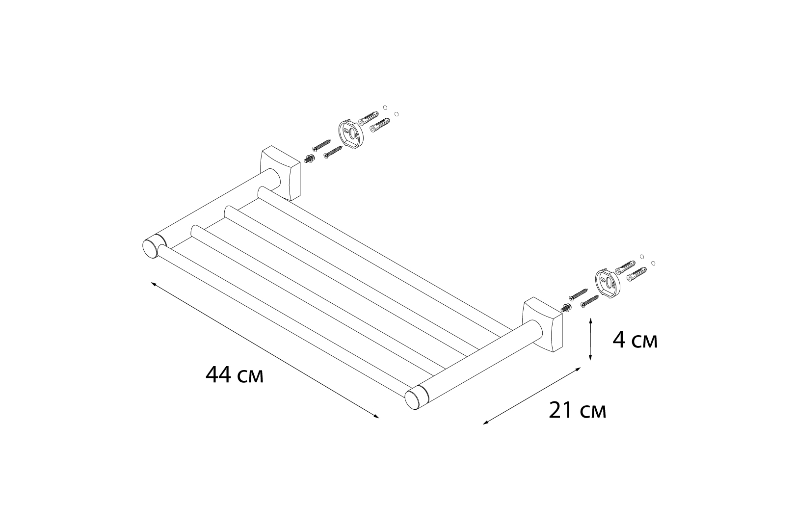 Полка Fixsen Kvadro FX-61316