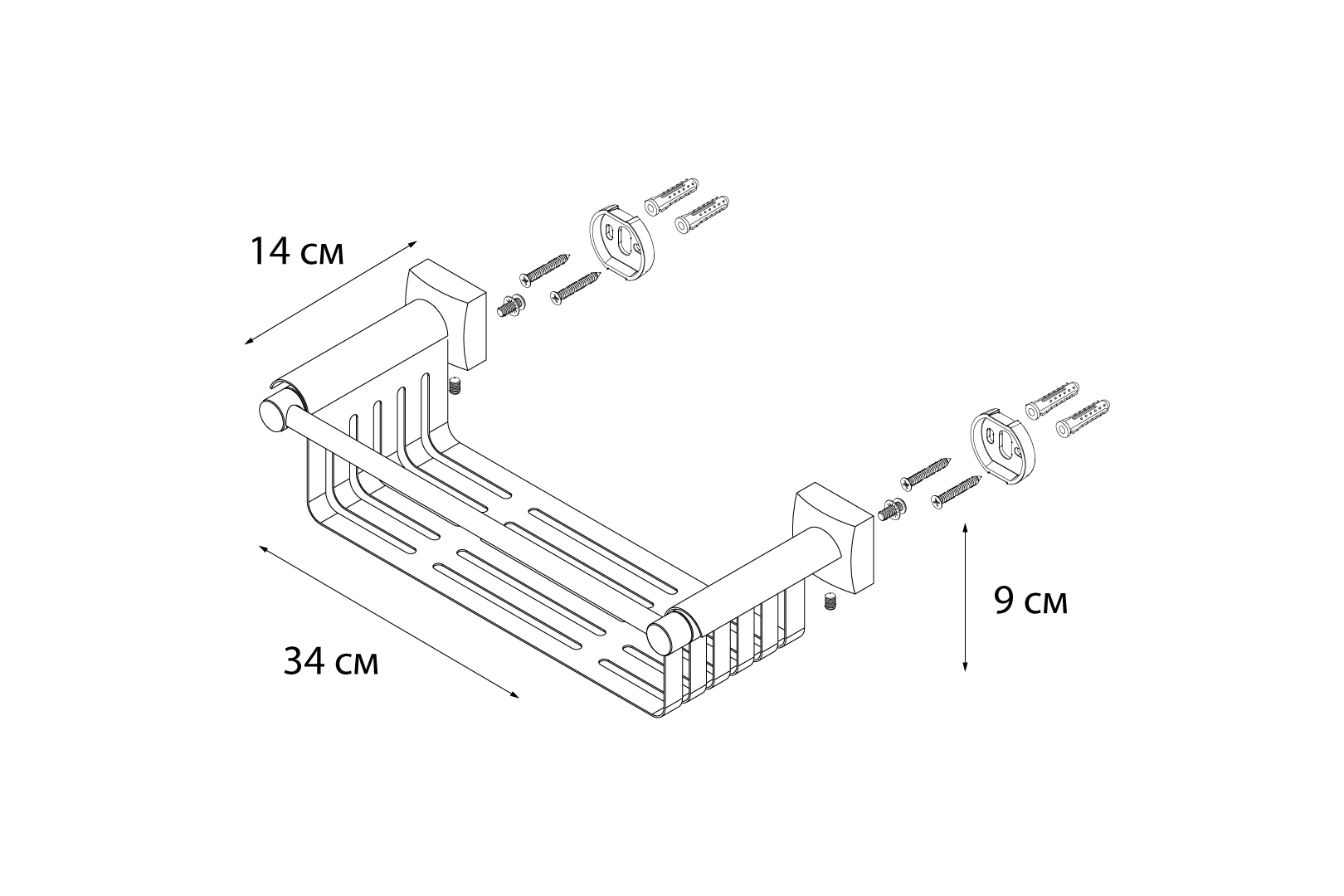 Полка Fixsen Kvadro FX-61323