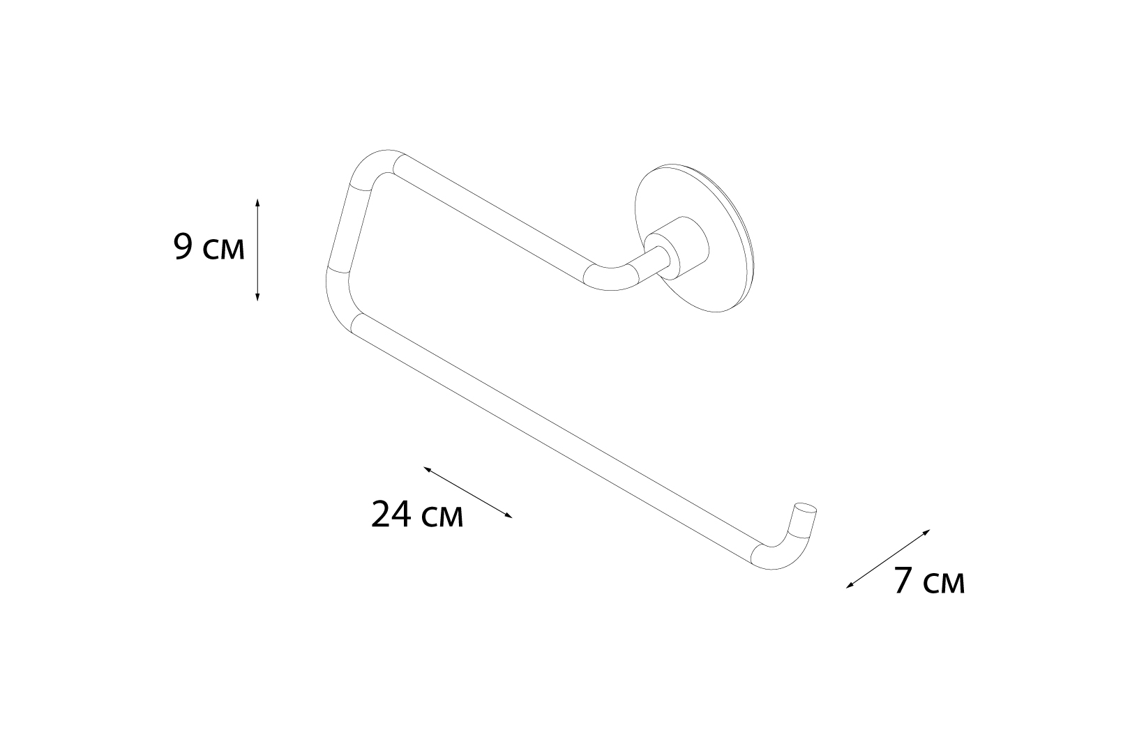 Полотенцедержатель Fixsen Round FX-92110C