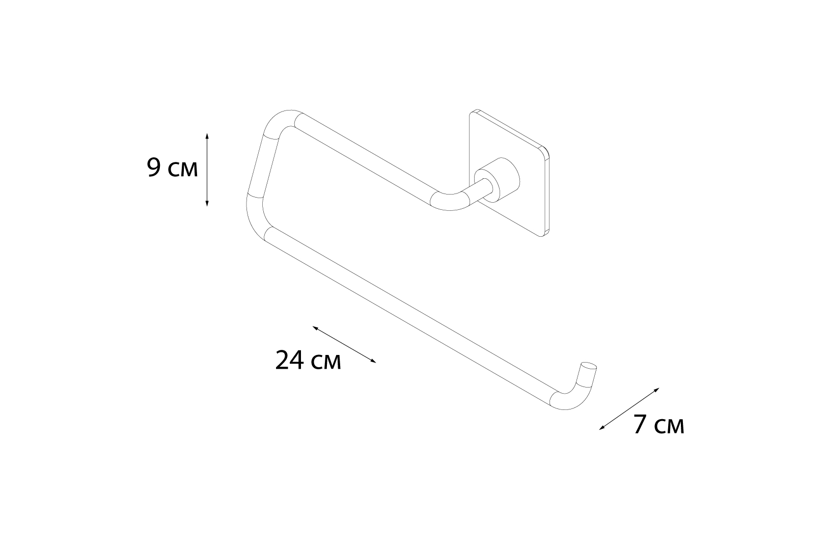 Полотенцедержатель Fixsen Square FX-93110C