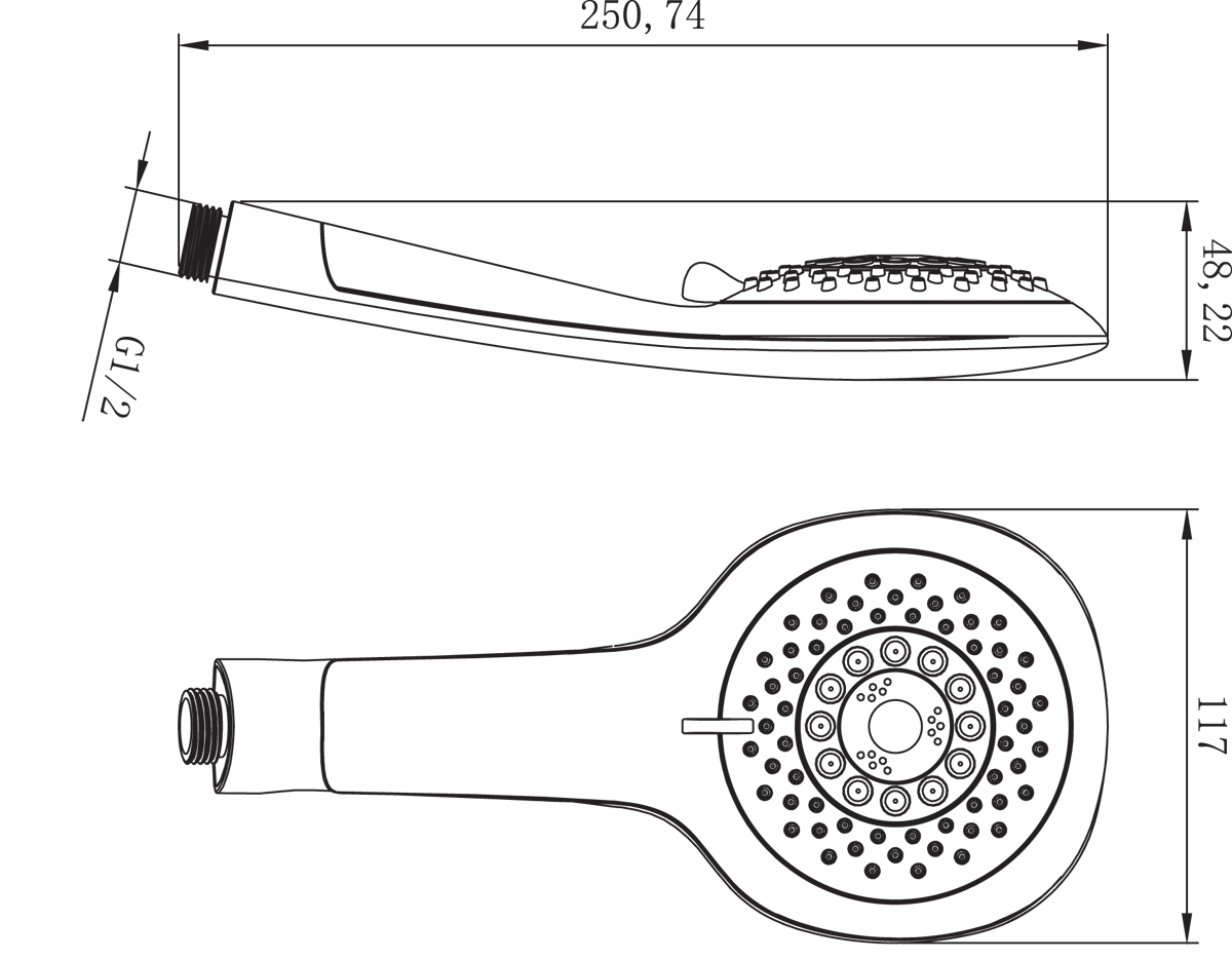 Душевая лейка Lemark LM0815CWhite