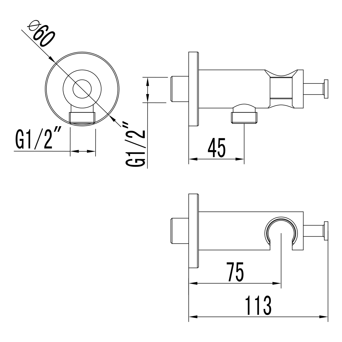 Шланговое подключение Lemark LM1185C c держателем для душа