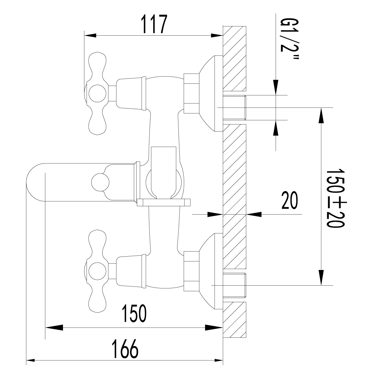 Смеситель для ванны с душем Lemark Standard LM2102C