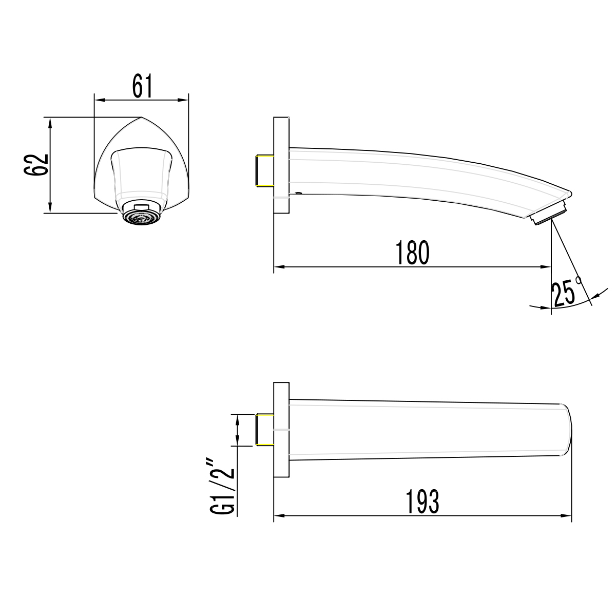 Излив Lemark LM3581C для ванны