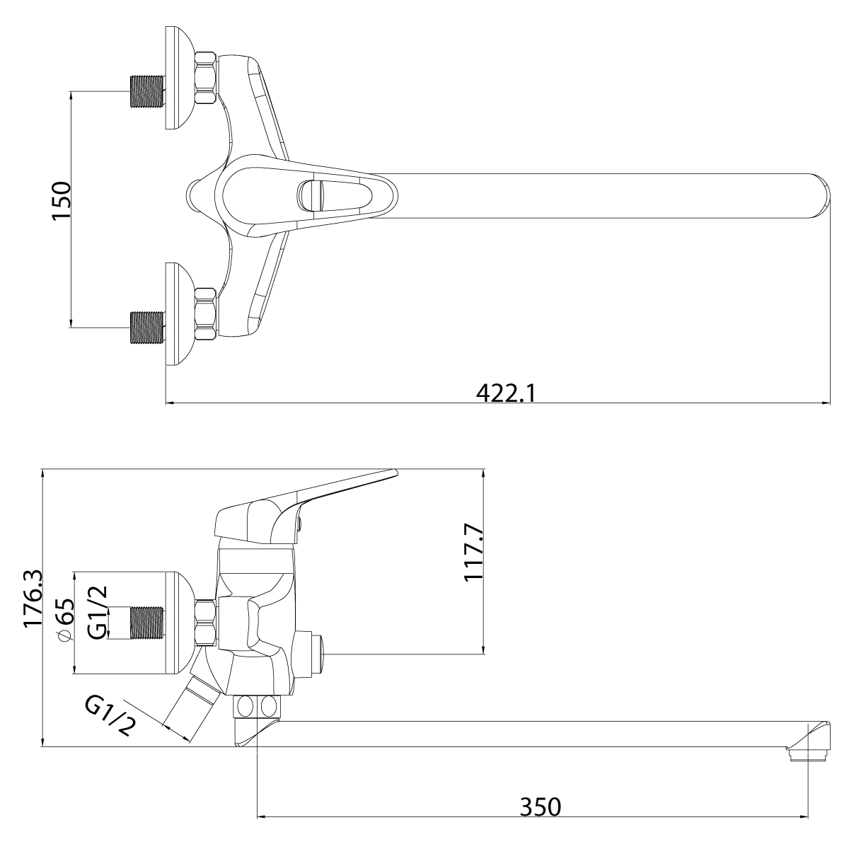 Универсальный смеситель Lemark Luna LM4157C