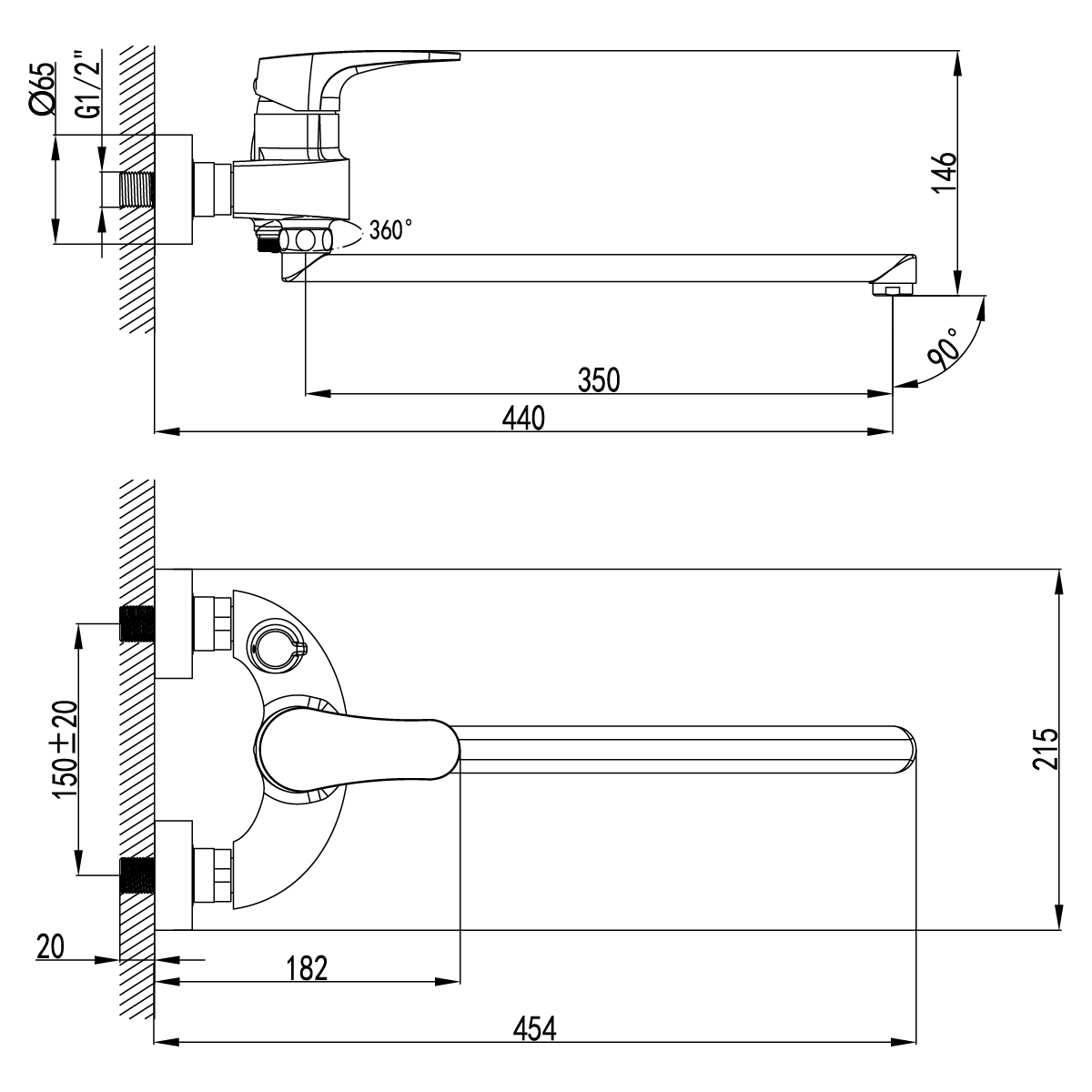 Универсальный смеситель Lemark Shift LM4317C