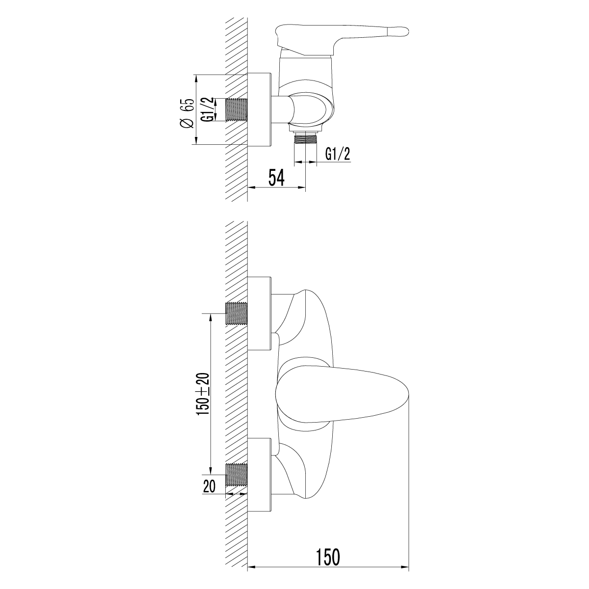 Смеситель для душа Lemark Status LM4403C