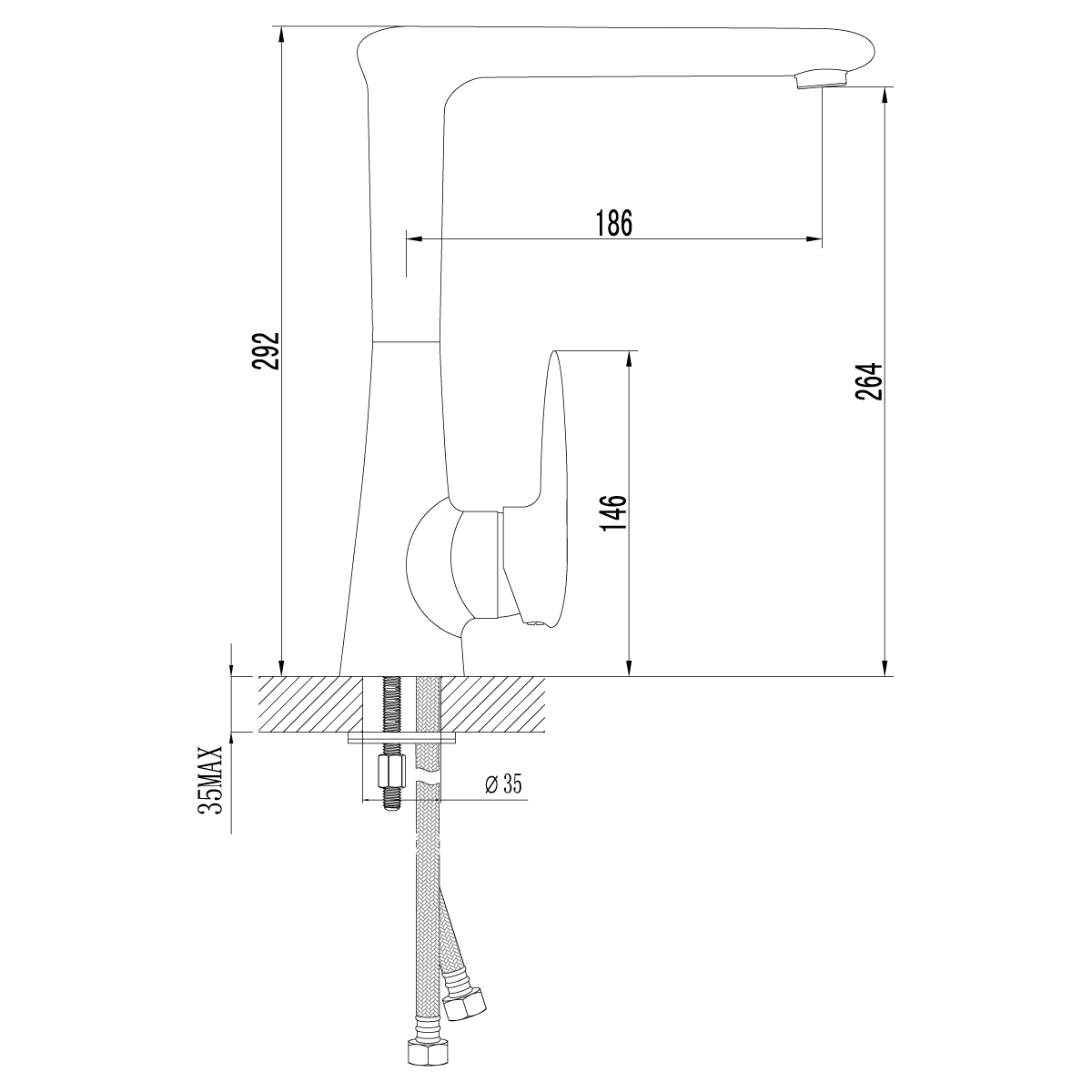 Смеситель для кухни Lemark Status LM4405C