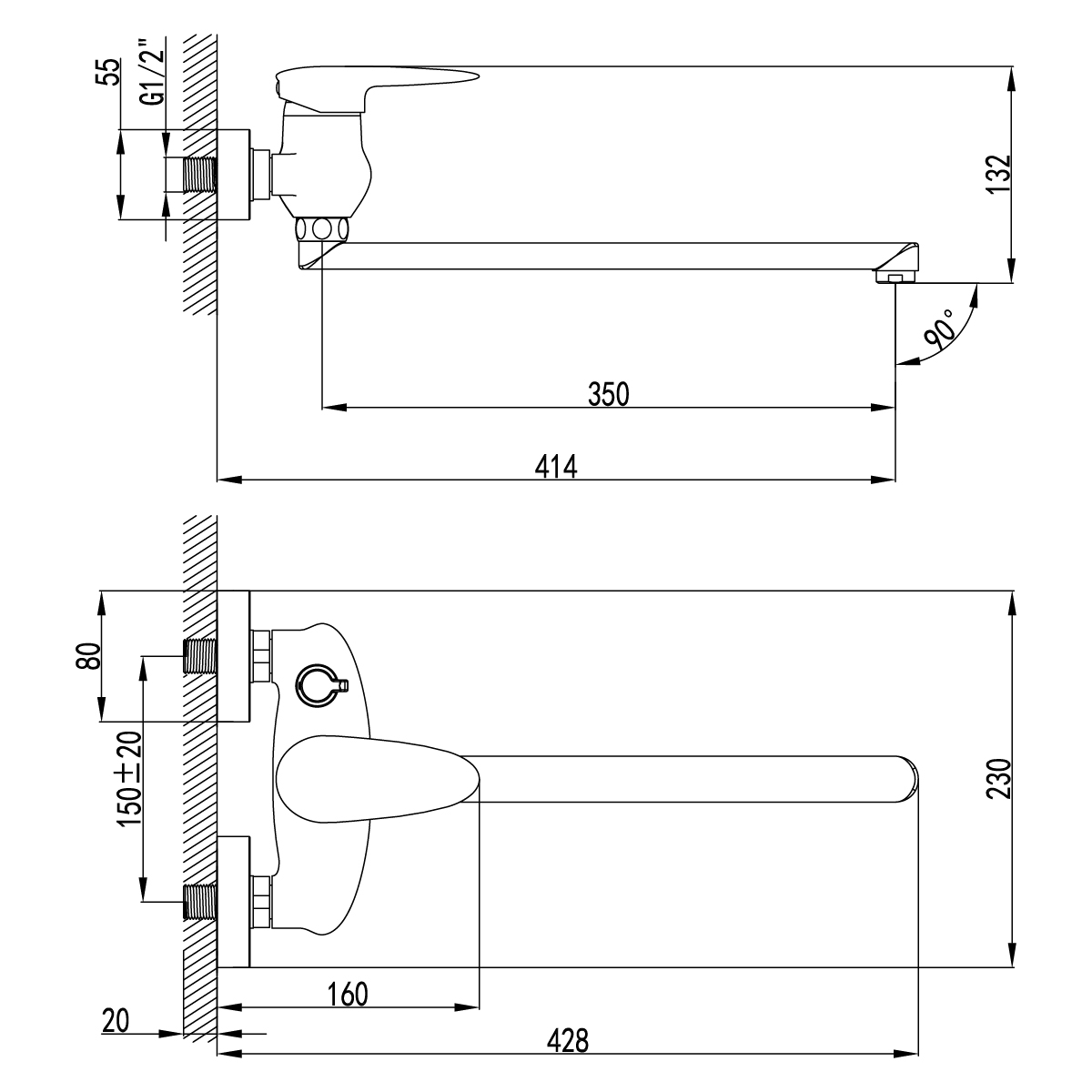 Универсальный смеситель Lemark Status LM4417C