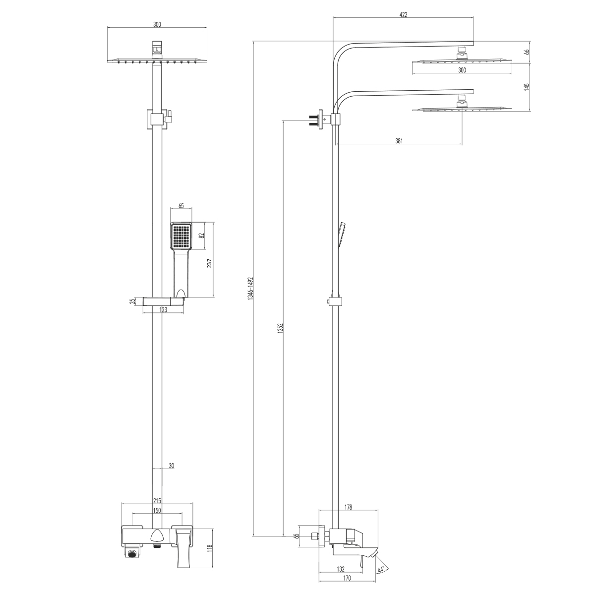 Душевая стойка Lemark Unit LM4562C