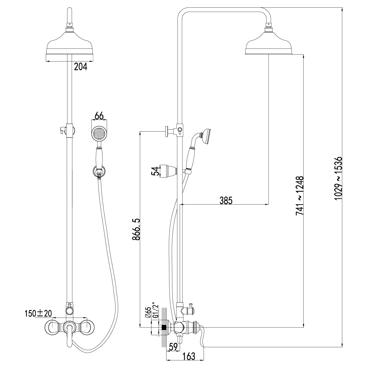 Душевая стойка Lemark Brava LM4760G