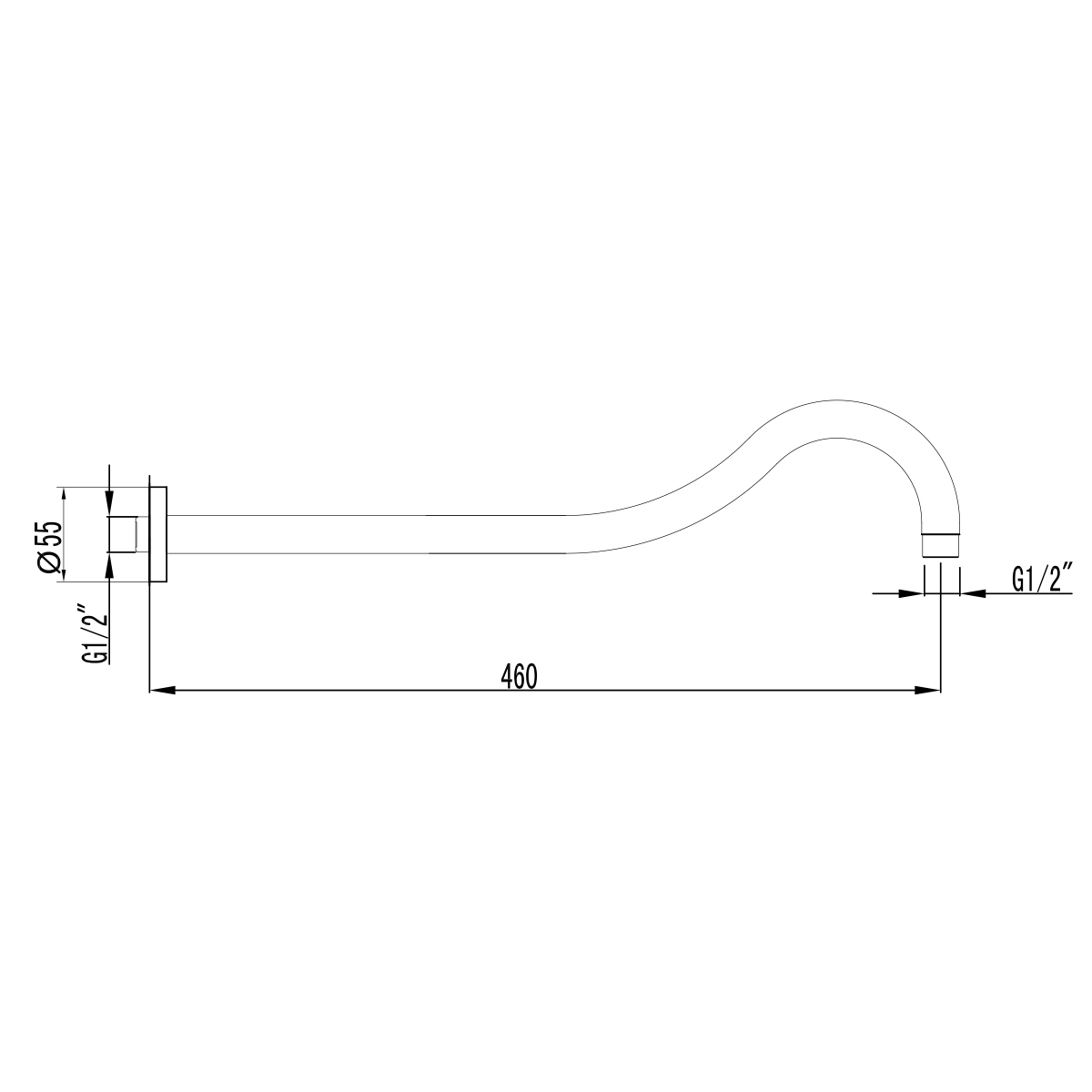 Кронштейн для верхнего душа Lemark LM4887B бронза