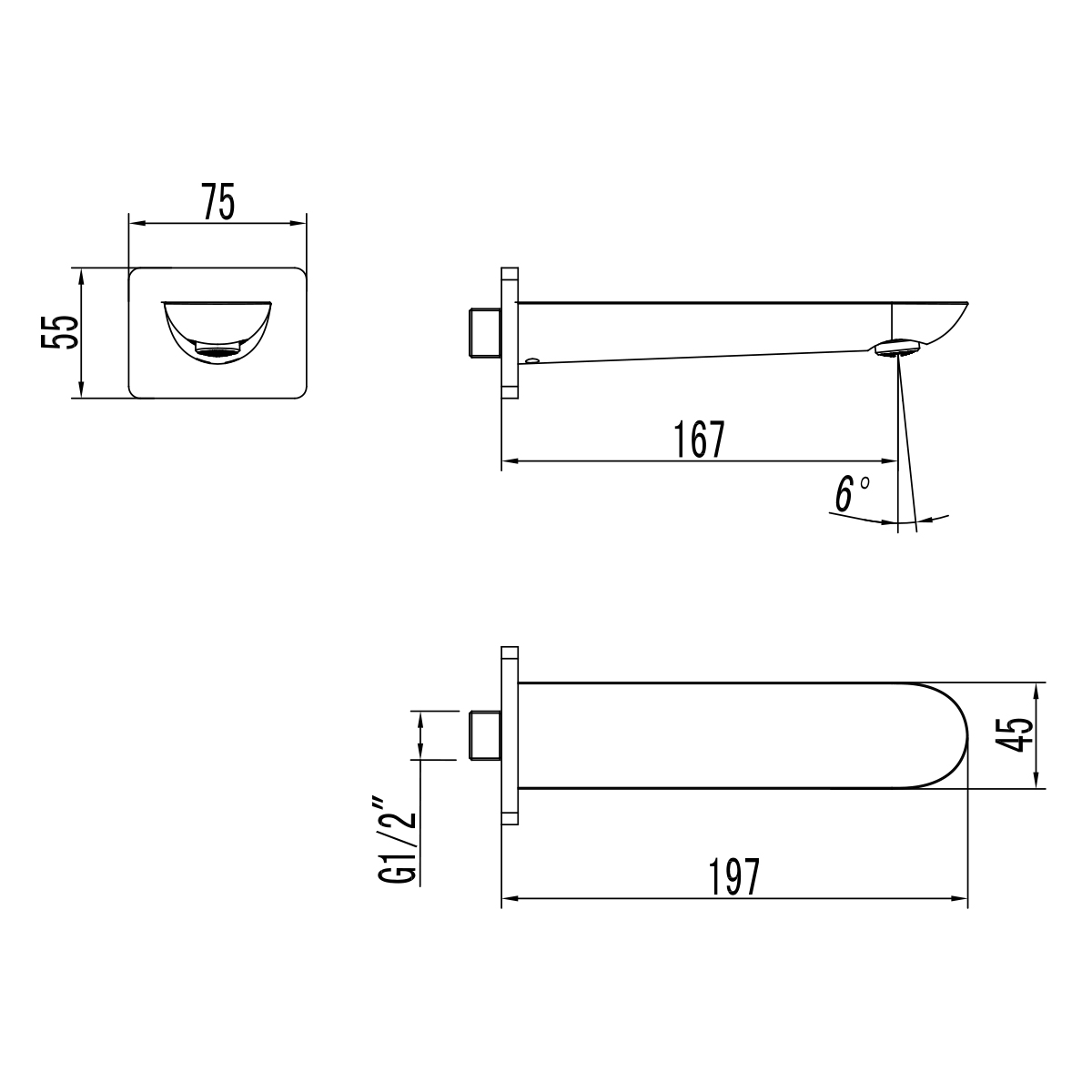 Излив Lemark LM4981CW для ванны