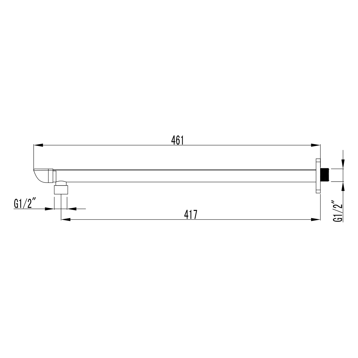 Кронштейн для верхнего душа Lemark LM4987CW