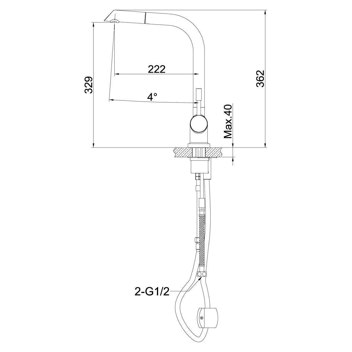 Смеситель для кухни Lemark Expert LM5075S