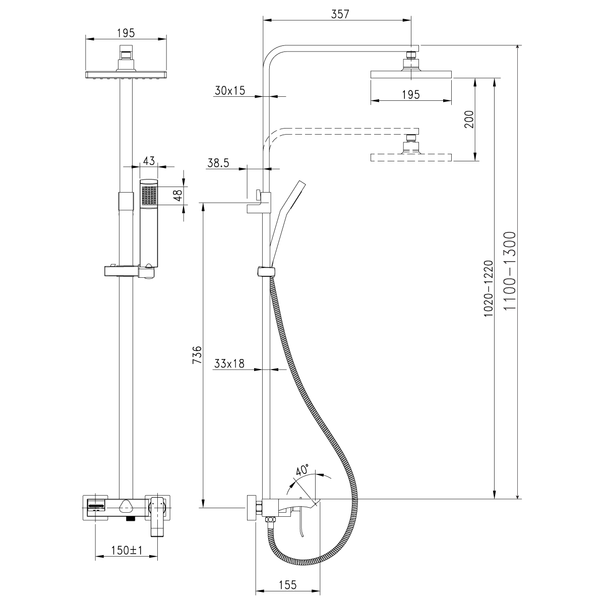 Душевая стойка Lemark Contest LM5862CW