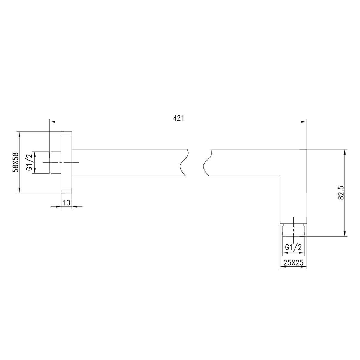 Кронштейн для верхнего душа Lemark LM5887C