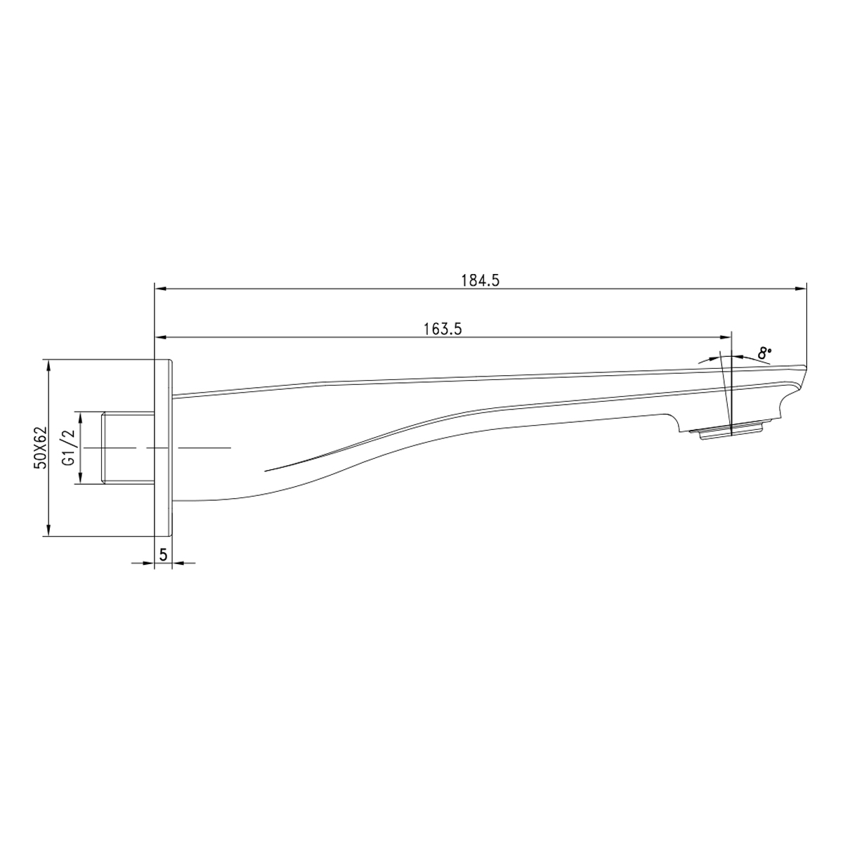 Излив Lemark LM5981CW для ванны