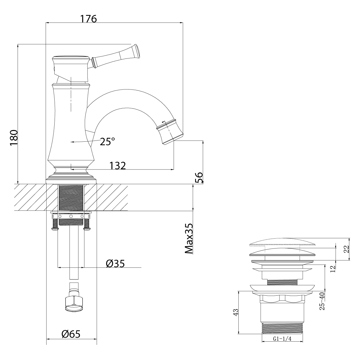 Смеситель для раковины Lemark Peretto LM6306RB