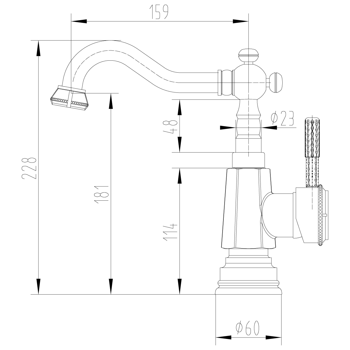 Смеситель для кухни Lemark Jasmine LM6604B