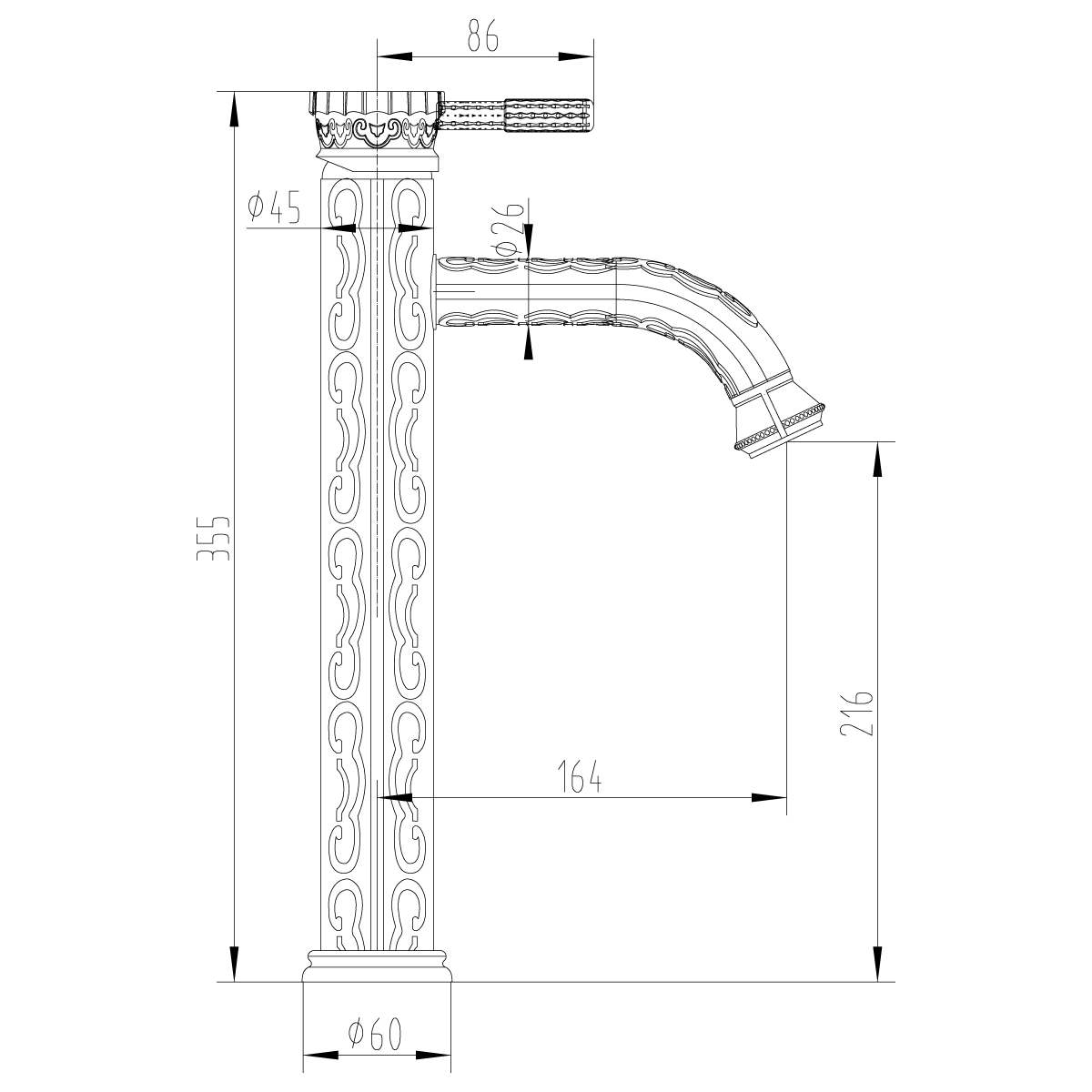 Смеситель для раковины Lemark Jasmine LM6609ORB