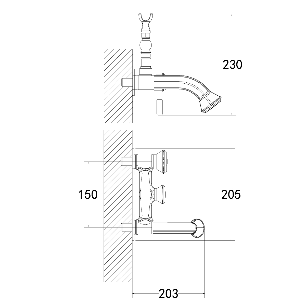 Смеситель для ванны с душем Lemark Jasmine LM6612B