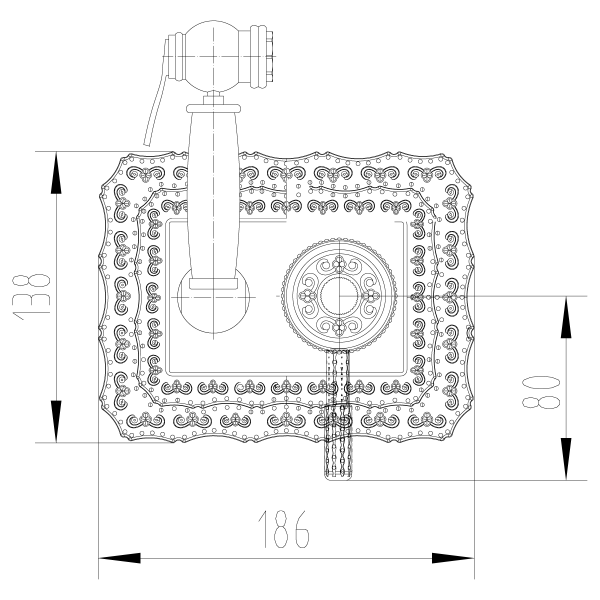 Гигиенический душ Lemark Jasmine LM6619B со смесителем, С ВНУТРЕННЕЙ ЧАСТЬЮ