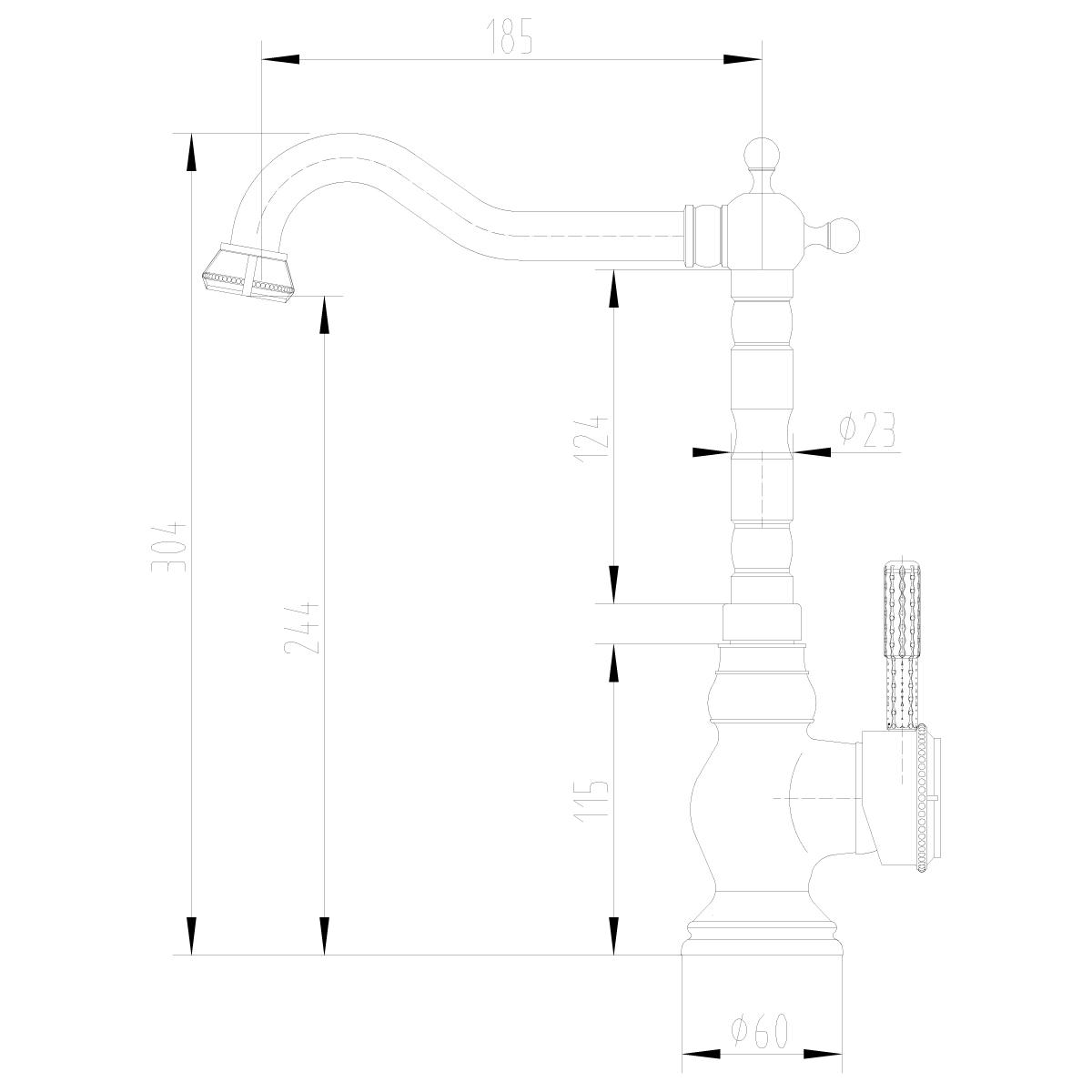 Смеситель для кухни Lemark Jasmine LM6645B