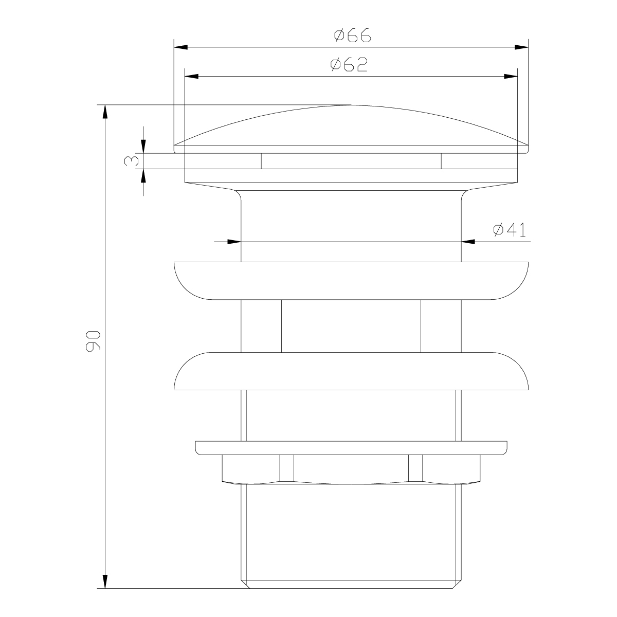 Донный клапан для раковины Lemark Jasmine LM6680B