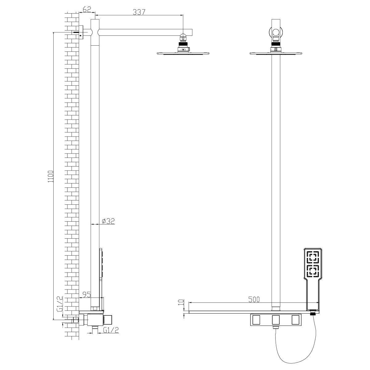 Душевая стойка Lemark Tropic LM7001C