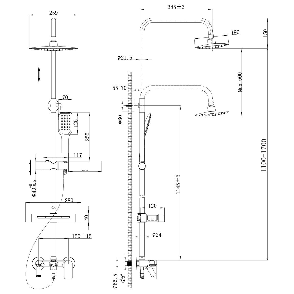 Душевая стойка Lemark Tropic LM7002C