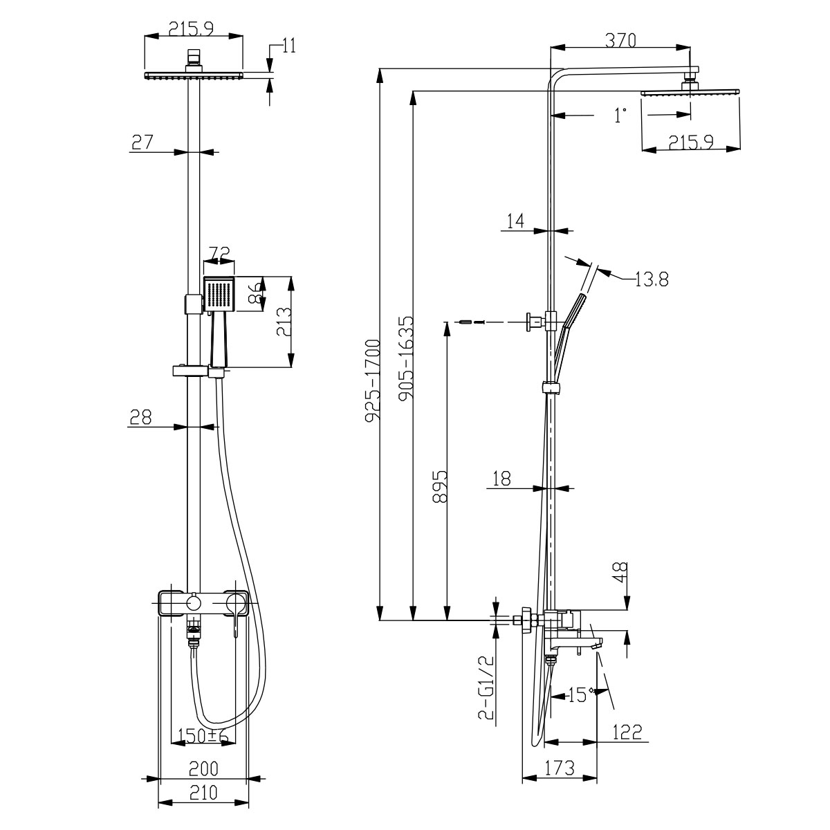 Душевая стойка Lemark Tropic LM7004C