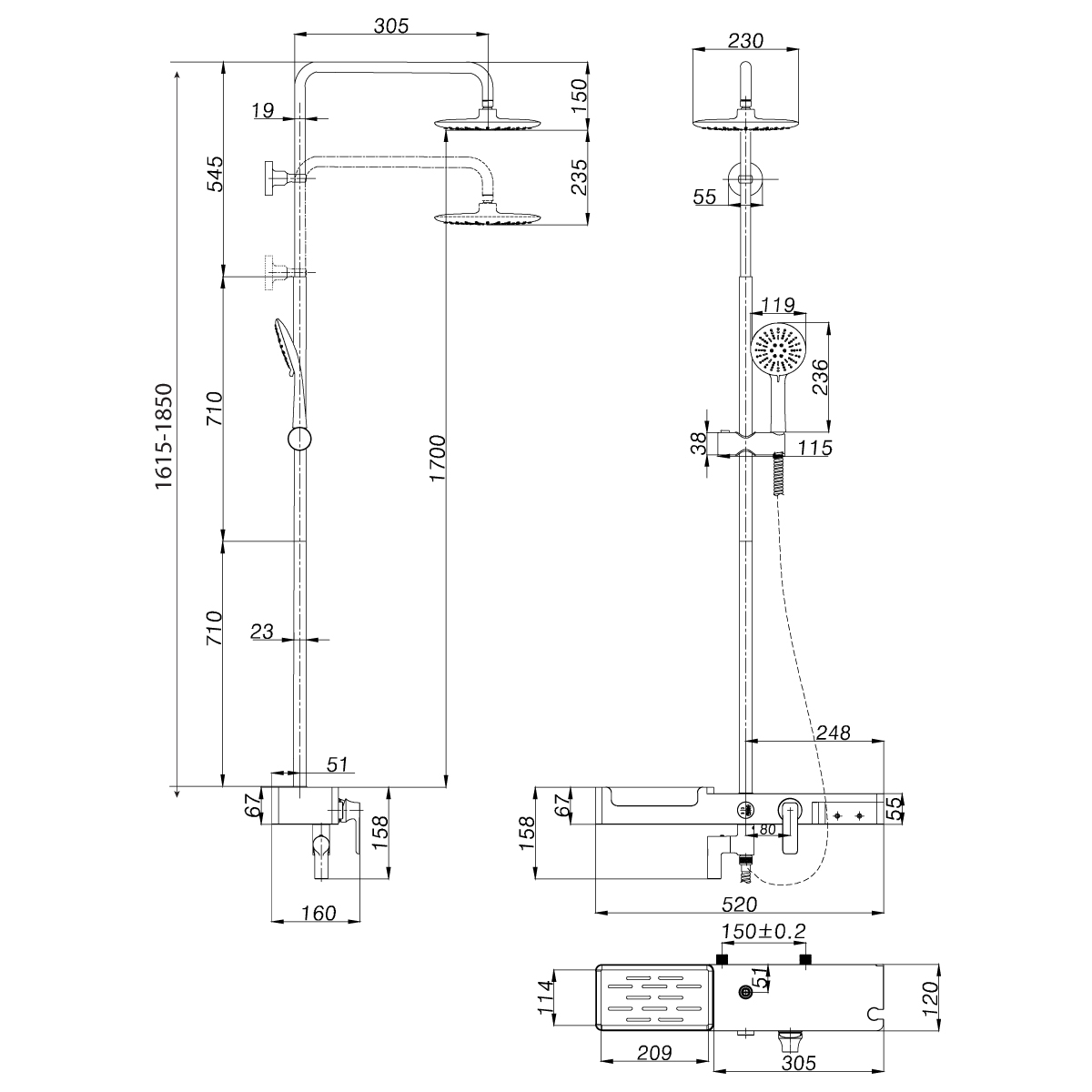 Душевая стойка Lemark Tropic LM7007C