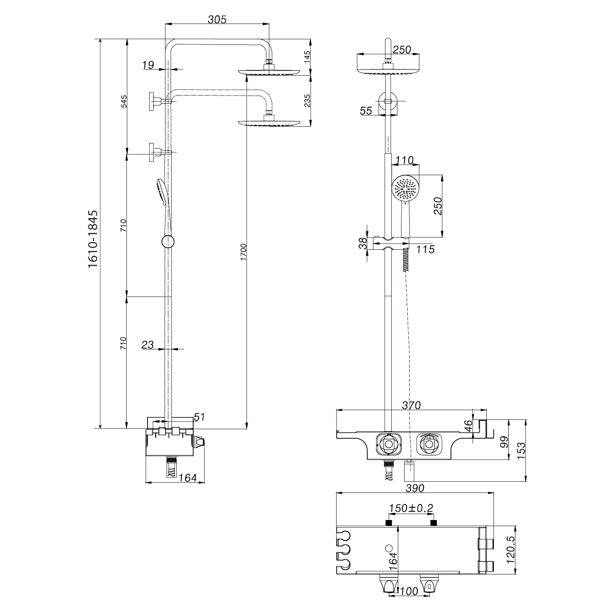 Душевая стойка Lemark Tropic LM7008C