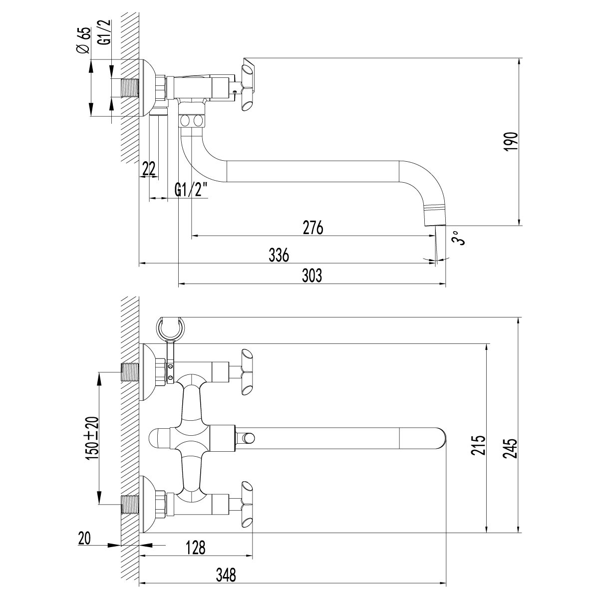 Универсальный смеситель Lemark Practica LM7551C