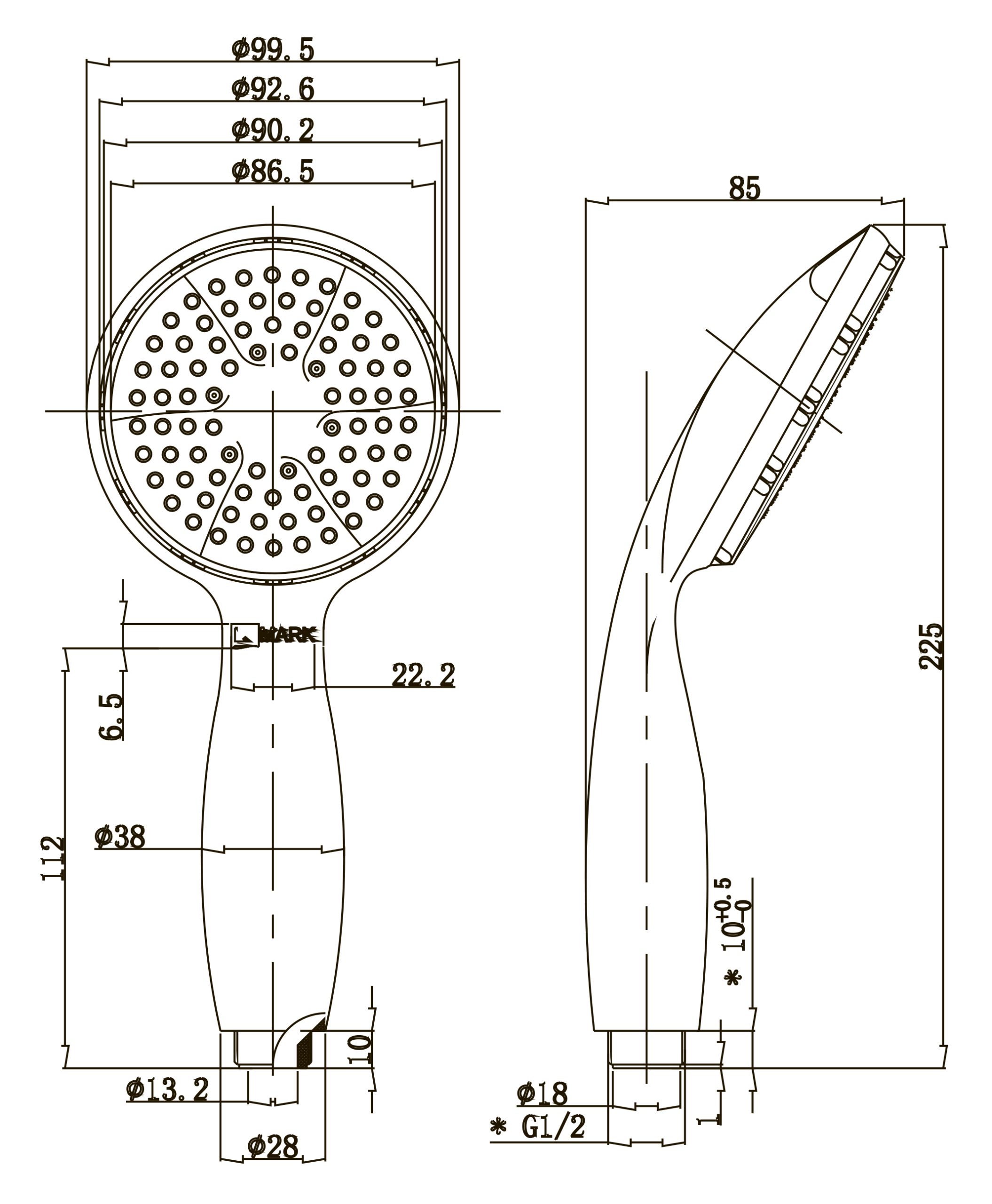 Душевая лейка Lemark Люкс LM8001C