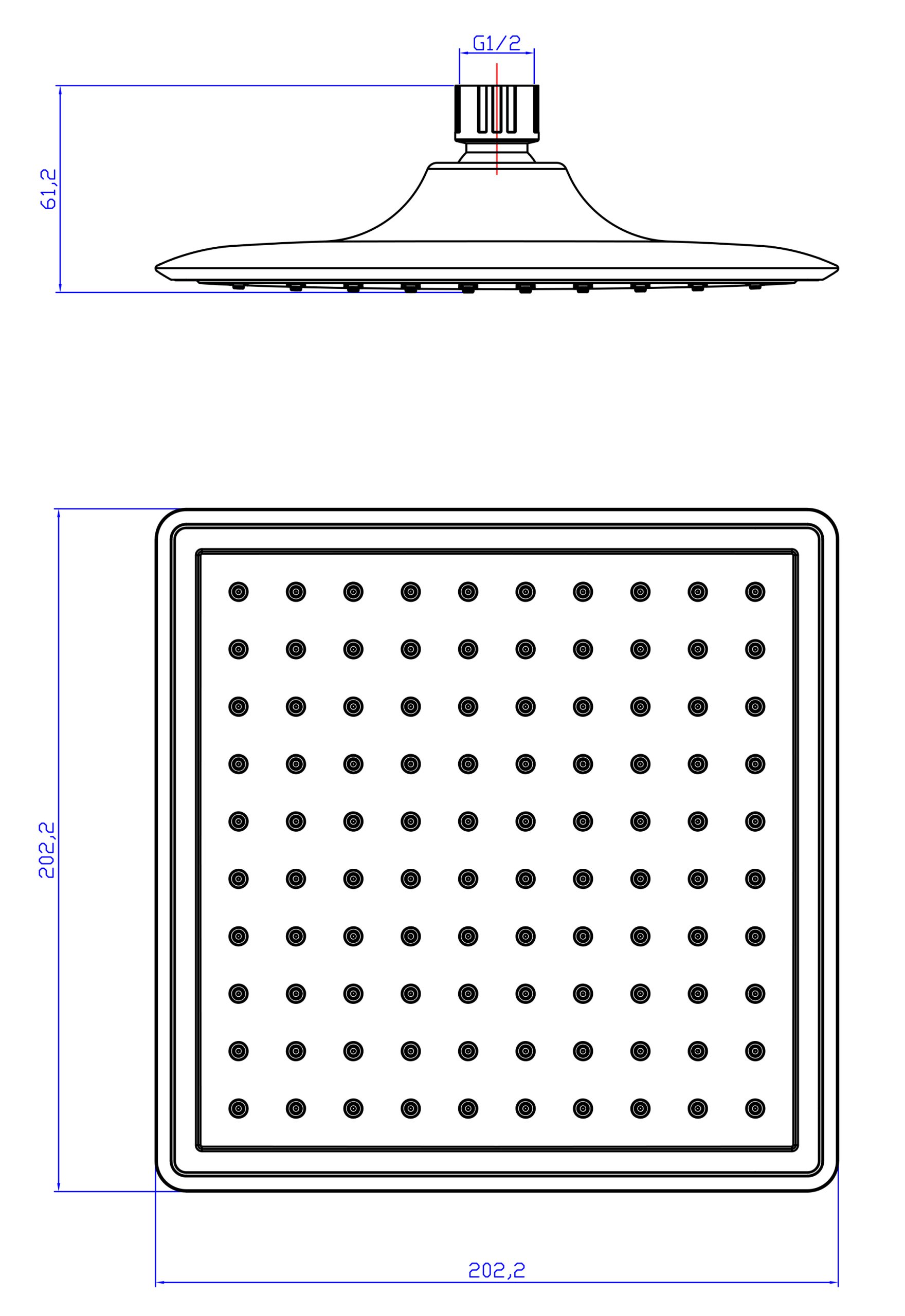 Верхний душ Lemark LM8035C