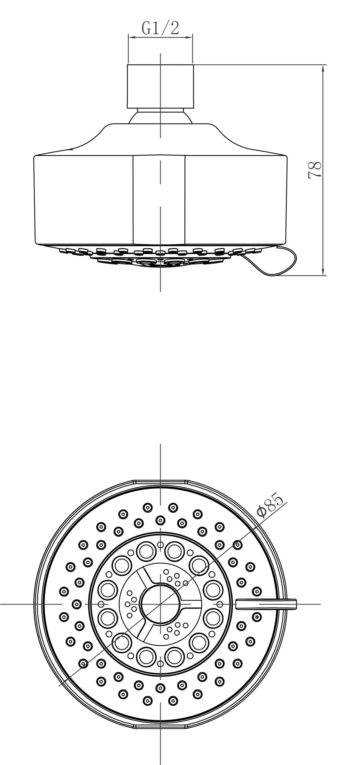 Верхний душ Lemark LM8041C